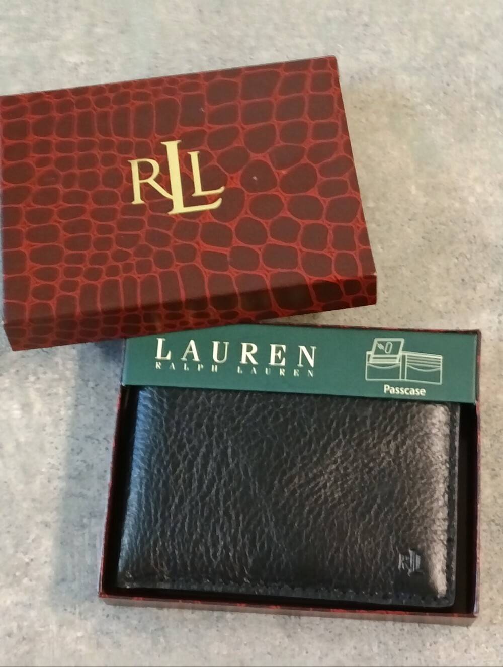 NIB Men's Ralph Lauren Black Genuine Leather Wallet - Picture 12 of 12